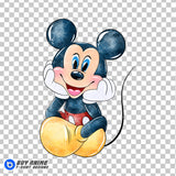 Mickey Mouse Watercolor Clipart PNG Hand Drawn Illustration #5