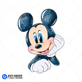 Mickey Mouse Watercolor Clipart PNG Hand Drawn Illustration #7