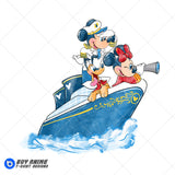 Mickey Mouse and Friends Disney Cruise Watercolor Clipart PNG Hand Drawn Illustration