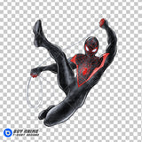 Miles Morales Spiderman Watercolor Clipart PNG Hand Drawn Illustration