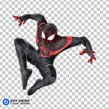 Miles Morales Spiderman Watercolor Clipart PNG Hand Drawn Illustration #2