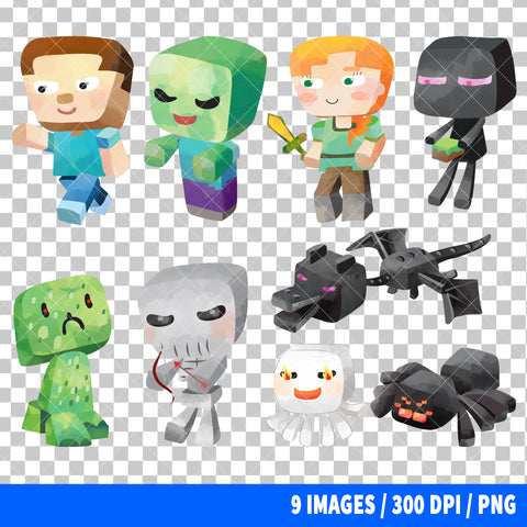 Minecraft Clipart PNG Bundle #2