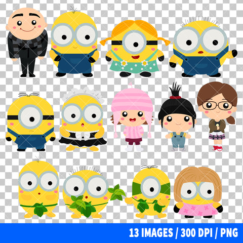 Minions Clipart PNG Bundle #2
