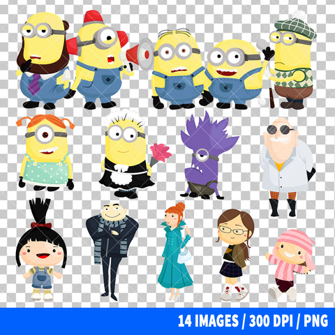 Minions Clipart PNG Bundle #2