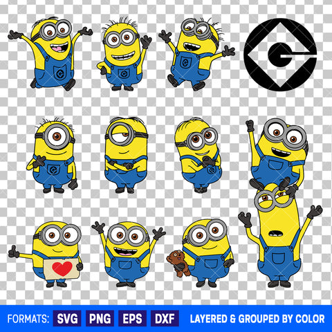 Minions Bundle SVG Cut Files for Cricut and Silhouette