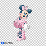Minnie Mouse Ballerina Watercolor Clipart PNG Hand Drawn Illustration