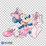 Minnie Mouse Ballerina Watercolor Clipart PNG Hand Drawn Illustration #4