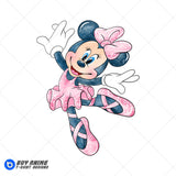 Minnie Mouse Ballerina Watercolor Clipart PNG Hand Drawn Illustration #5