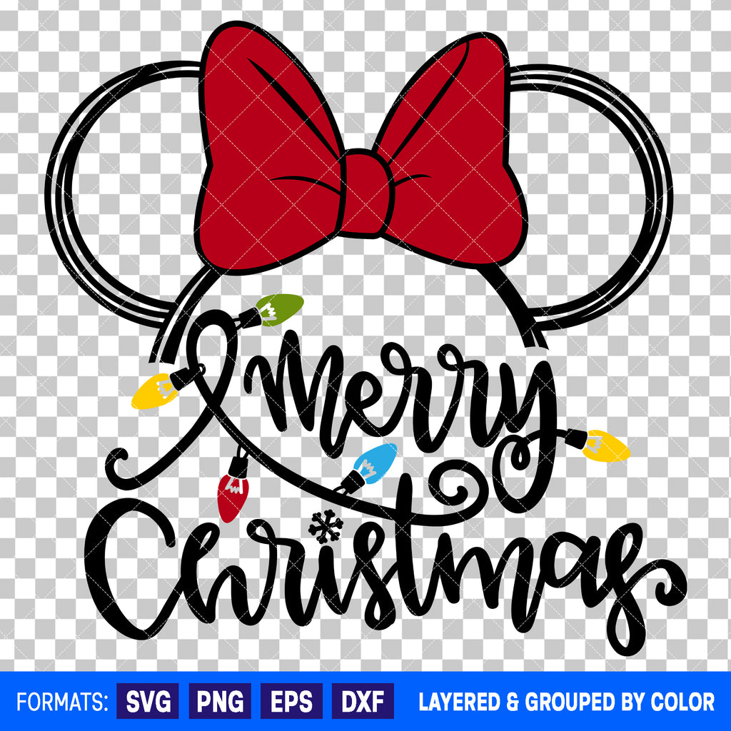 Minnie Mouse Christmas SVG Cut File for Cricut and Silhouette #2