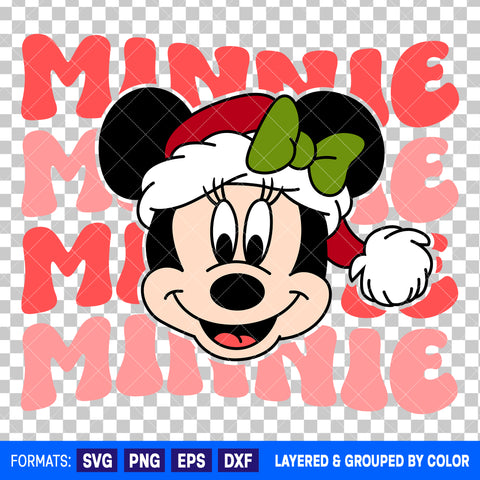 Minnie Mouse Christmas SVG Cut File for Cricut and Silhouette #3