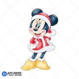 Minnie Mouse Christmas Watercolor Clipart PNG Hand Drawn Illustration #2