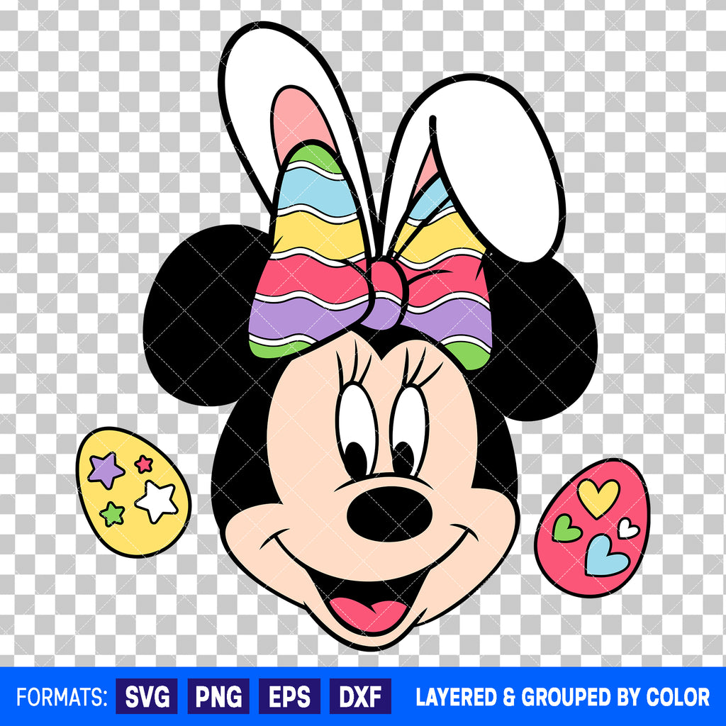 Minnie Mouse Easter SVG Cut File for Cricut and Silhouette