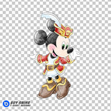 Minnie Mouse Pirate Watercolor Clipart PNG Hand Drawn Illustration