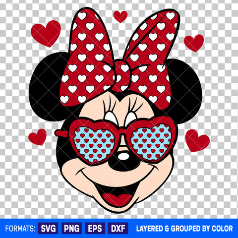 Minnie Mouse Valentines Day SVG Cut File for Cricut and Silhouette #3