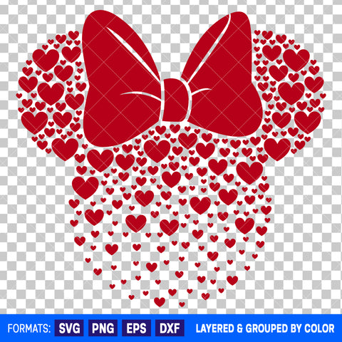 Minnie Mouse Valentines Day SVG Cut File for Cricut and Silhouette