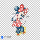 Minnie Mouse Valentines Watercolor Clipart PNG Hand Drawn Illustration