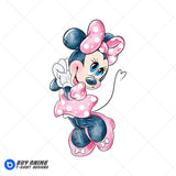 Minnie Mouse Watercolor Clipart PNG Hand Drawn Illustration
