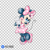 Minnie Mouse Watercolor Clipart PNG Hand Drawn Illustration
