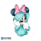 Minnie Mouse Watercolor Clipart PNG Hand Drawn Illustration #11