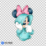Minnie Mouse Watercolor Clipart PNG Hand Drawn Illustration #11