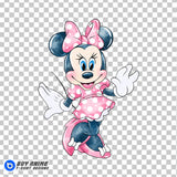 Minnie Mouse Watercolor Clipart PNG Hand Drawn Illustration #3