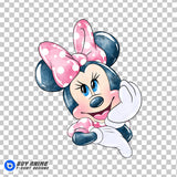 Minnie Mouse Watercolor Clipart PNG Hand Drawn Illustration #6