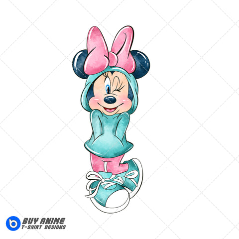 Minnie Mouse Watercolor Clipart PNG Hand Drawn Illustration #9