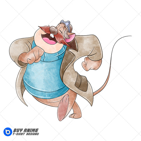 Monterey Jack Chip N Dale Watercolor Clipart PNG Hand Drawn Illustration