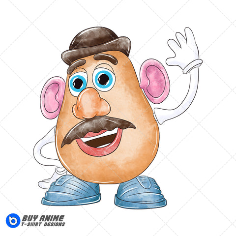 Mr Potato Head Toy Story Watercolor Clipart PNG Hand Drawn Illustration