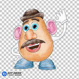 Mr Potato Head Toy Story Watercolor Clipart PNG Hand Drawn Illustration