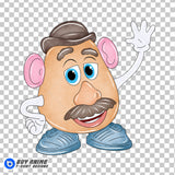 Mr Potato Head Toy Story Watercolor Clipart PNG Hand Drawn Illustration #2