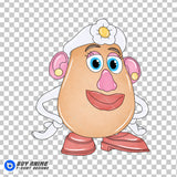 Mrs Potato Head Toy Story Watercolor Clipart PNG Hand Drawn Illustration