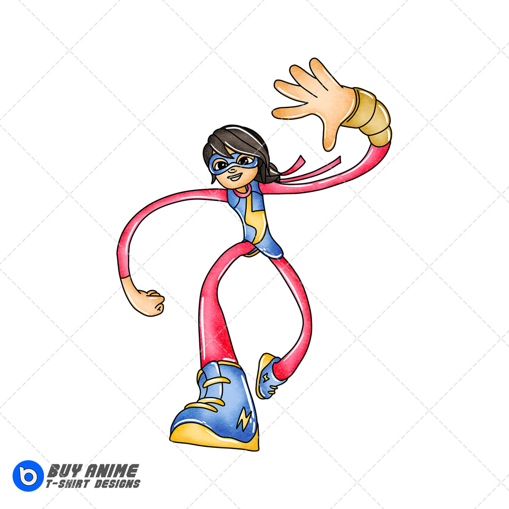 Ms Marvel Spidey and His Amazing Friends Watercolor Clipart PNG Hand Drawn Illustration