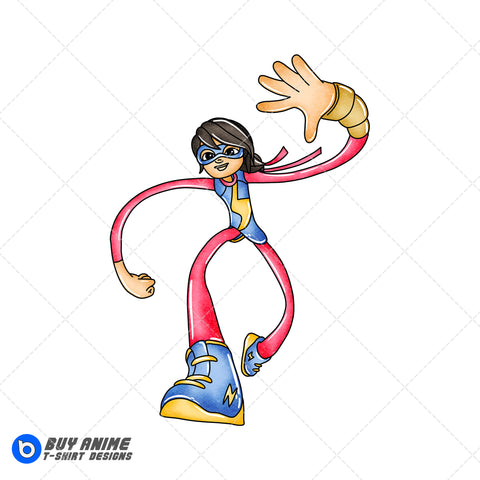 Ms Marvel Spidey and His Amazing Friends Watercolor Clipart PNG Hand Drawn Illustration