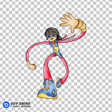 Ms Marvel Spidey and His Amazing Friends Watercolor Clipart PNG Hand Drawn Illustration