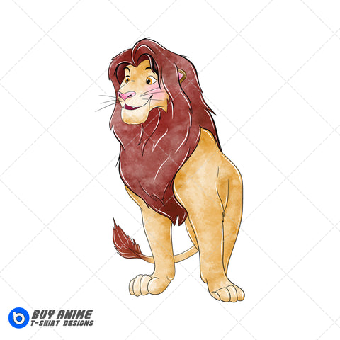 Mufasa The Lion King Watercolor Clipart PNG Hand Drawn Illustration