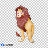 Mufasa The Lion King Watercolor Clipart PNG Hand Drawn Illustration
