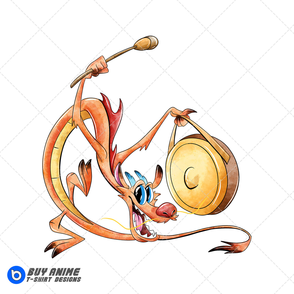 Mushu Mulan Watercolor Clipart PNG Hand Drawn Illustration #4