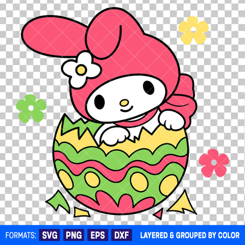 My Melody Easter SVG Cut File for Cricut and Silhouette