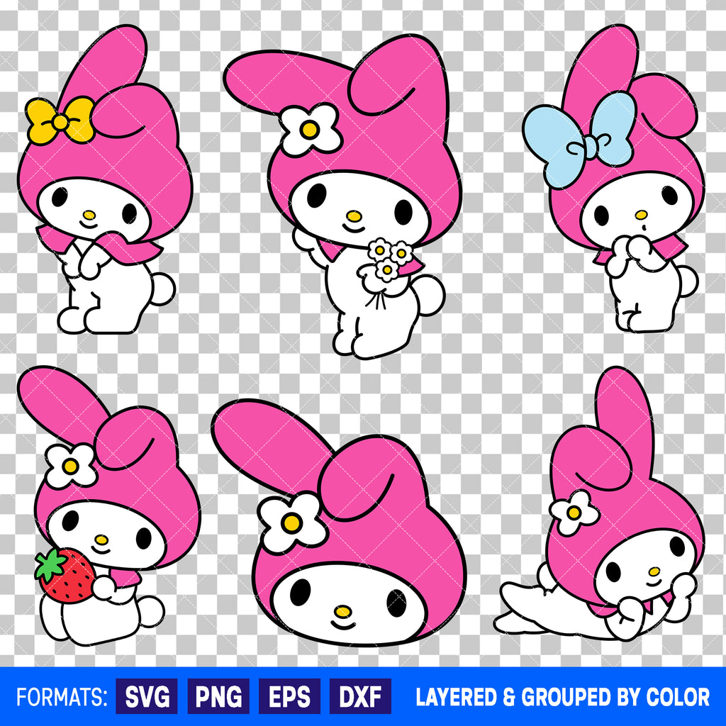 My Melody Bundle SVG Cut Files for Cricut and Silhouette