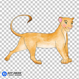 Nala The Lion King Watercolor Clipart PNG Hand Drawn Illustration