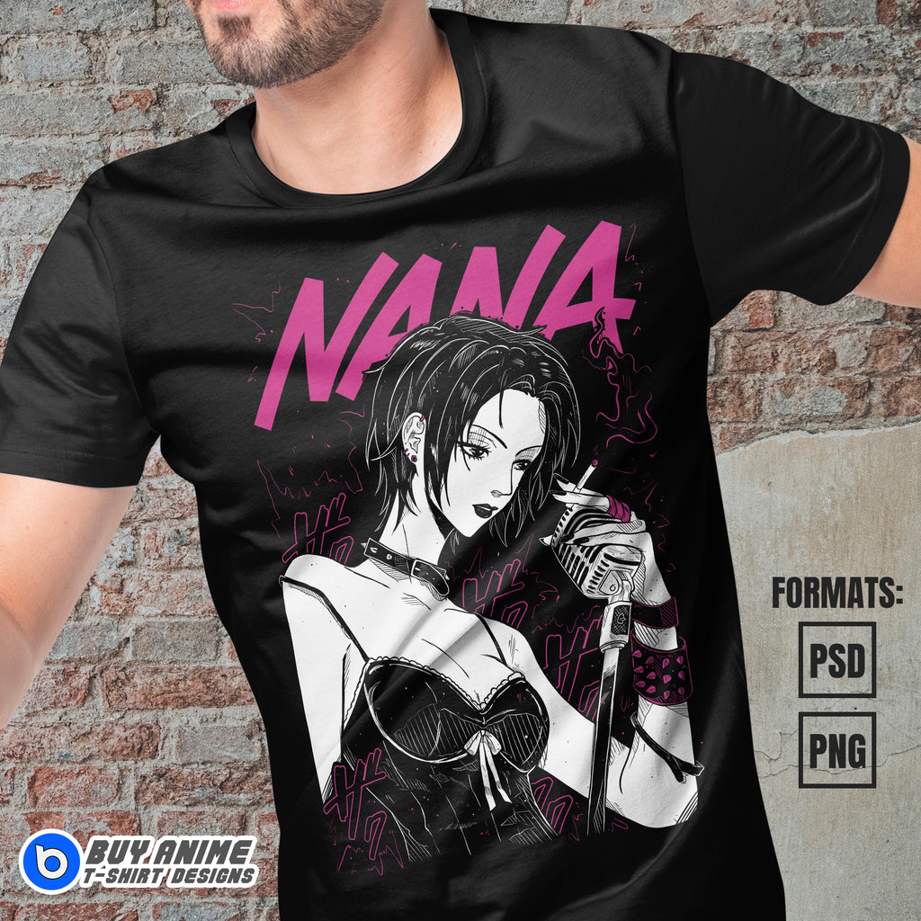 Nana Osaki Anime Vector T-shirt Design Template