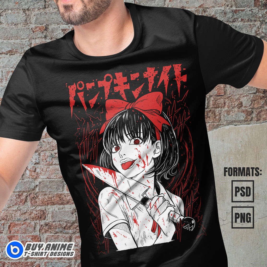 Naoko Kirino Pumpkin Night Anime Vector T-shirt Design Template