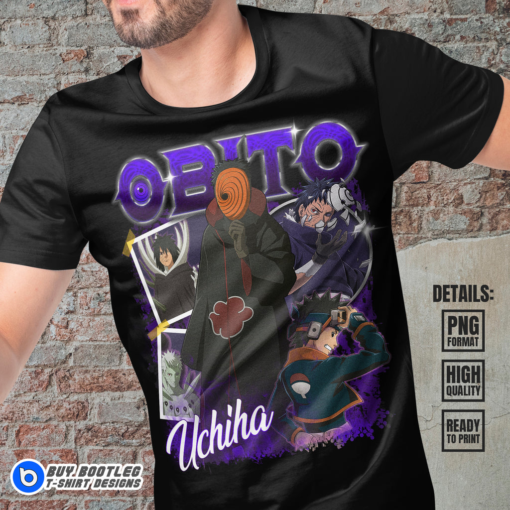Obito Uchiha Naruto Anime Bootleg T-shirt Design