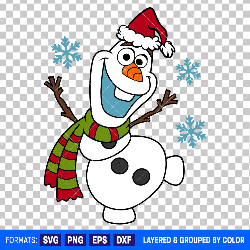 Olaf Frozen Christmas SVG Cut File for Cricut and Silhouette #2