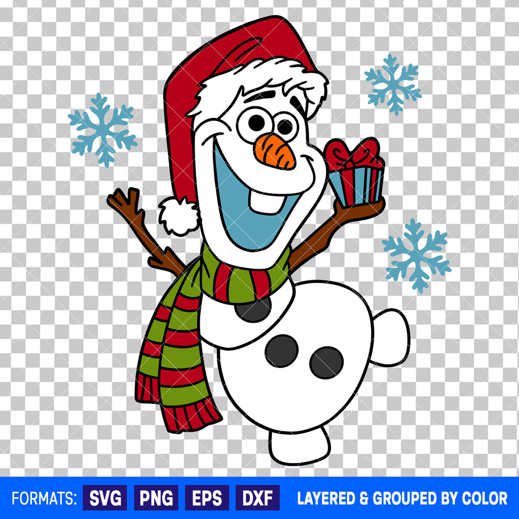 Olaf Frozen Christmas SVG Cut File for Cricut and Silhouette