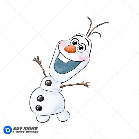 Olaf Frozen Watercolor Clipart PNG Hand Drawn Illustration