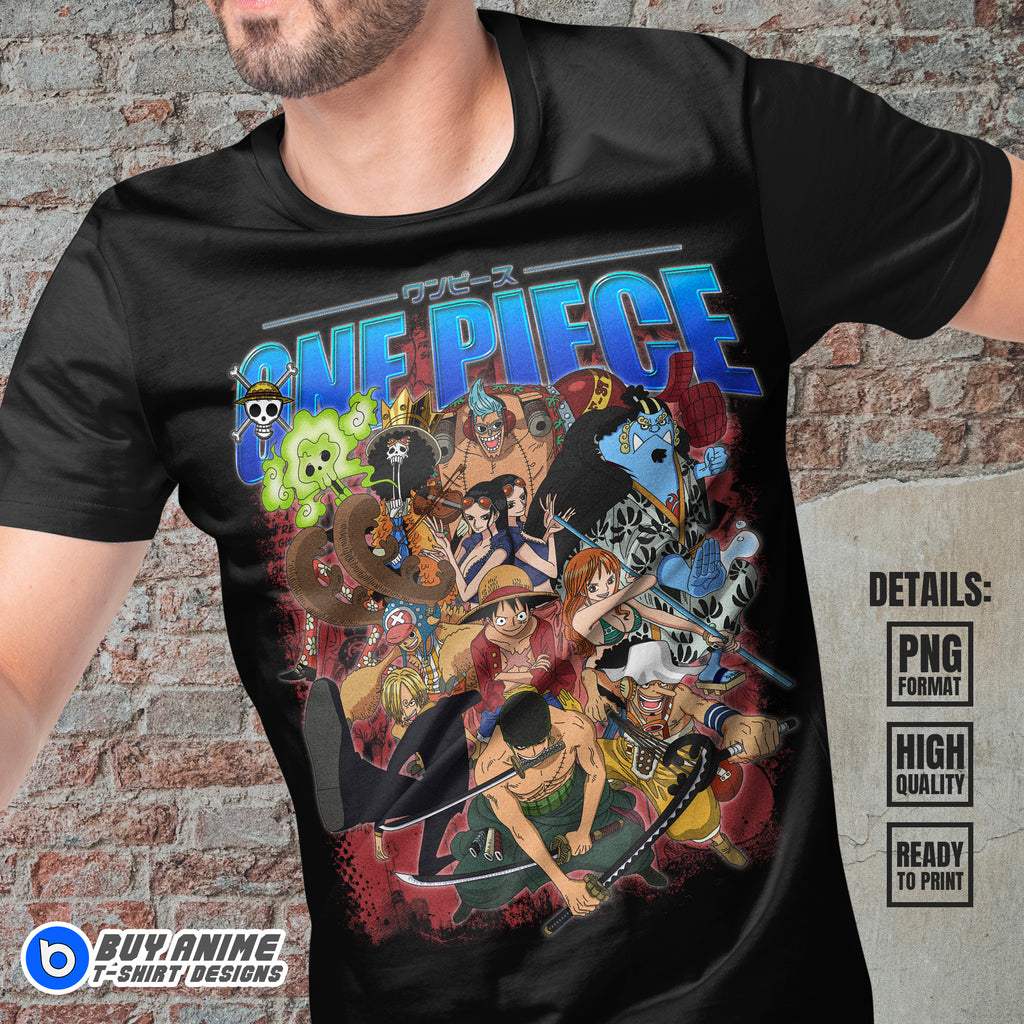 One Piece Anime Bootleg T-shirt Design