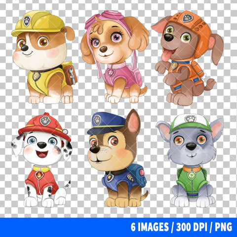Paw Patrol Clipart PNG Bundle #2