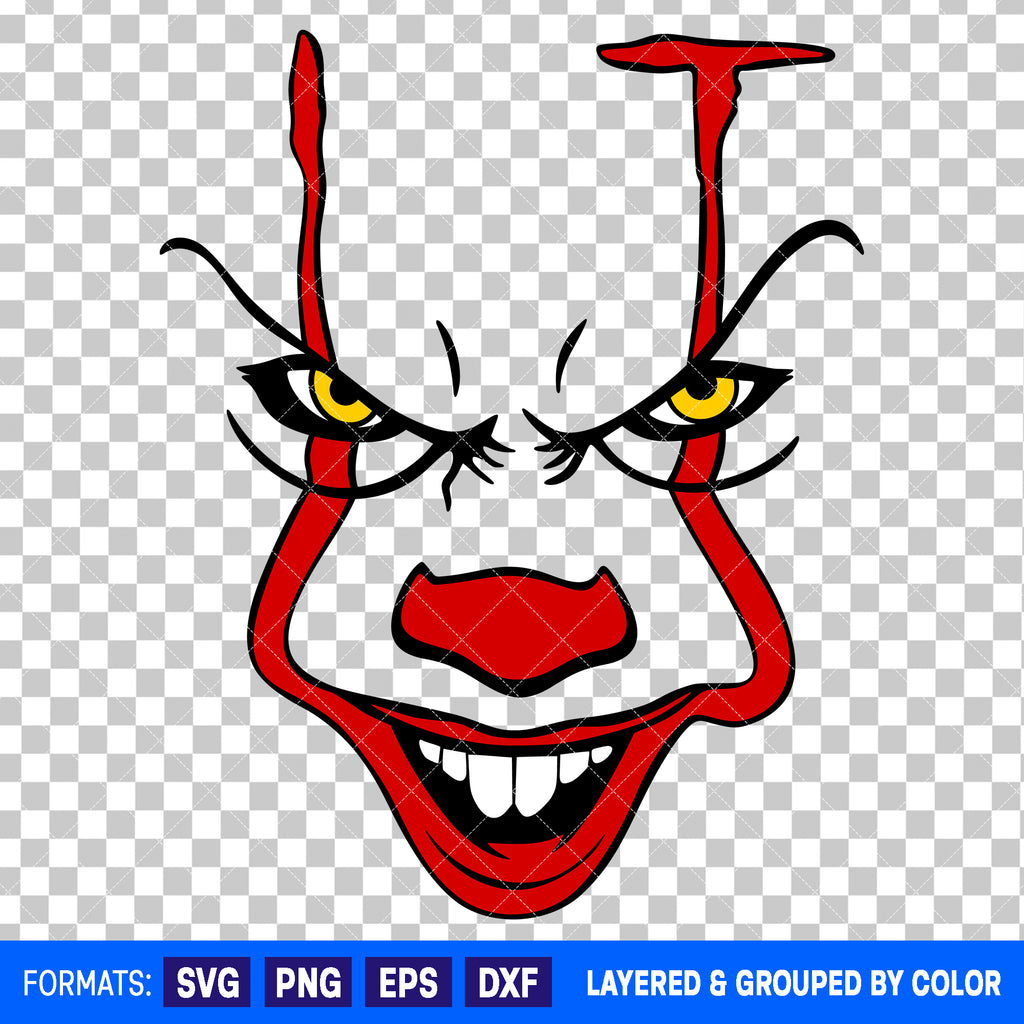 Pennywise It Horror Halloween SVG Cut File for Cricut and Silhouette